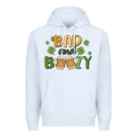 White bad and boozy Premium Hoodie - MaliasSmallBusiness
