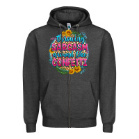 Charcoal Heather throwing sarcasm around like confetti Zipper Hoodie - Zillion Design Studio