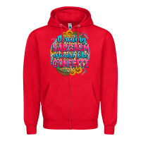 Red throwing sarcasm around like confetti Zipper Hoodie - Zillion Design Studio