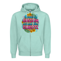 Seafoam throwing sarcasm around like confetti Zipper Hoodie - Zillion Design Studio