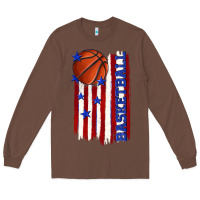 Chestnut basketball american flag Long Sleeve Tee - texasbilliewilder