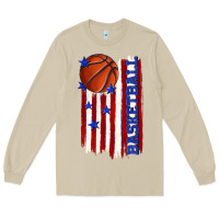 Mushroom basketball american flag Long Sleeve Tee - texasbilliewilder