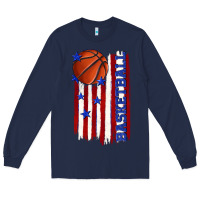 Navy basketball american flag Long Sleeve Tee - texasbilliewilder