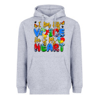 I Am His Voice He Is My Heart Heavyweight Hoodie | Teevron