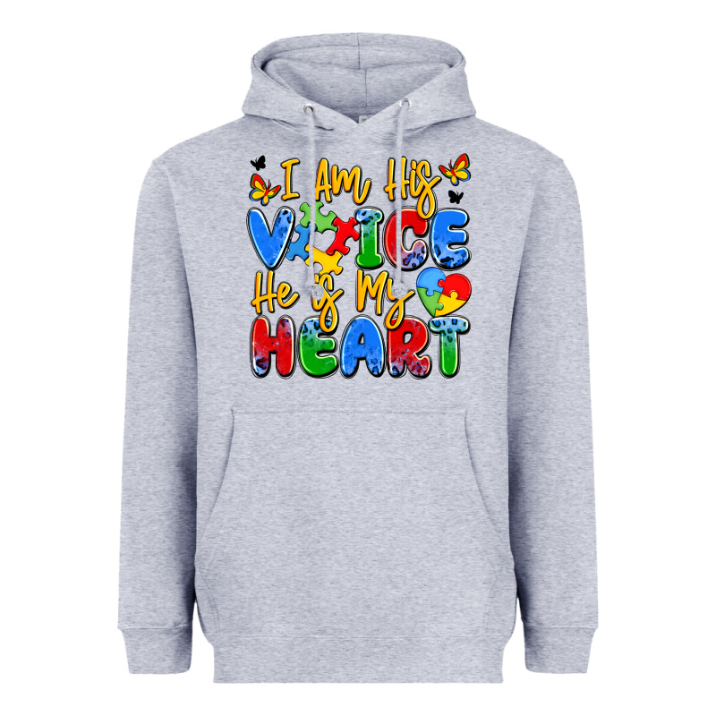 I Am His Voice He Is My Heart Heavyweight Hoodie by JahusDesignShop | Teevron