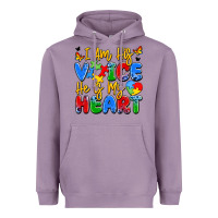 Lavender i am his voice he is my heart Heavyweight Hoodie - JahusDesignShop