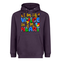 Plum i am his voice he is my heart Heavyweight Hoodie - JahusDesignShop