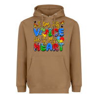 Toasted Coconut i am his voice he is my heart Heavyweight Hoodie - JahusDesignShop