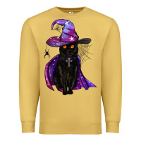 Antique Gold black witch cat Premium Sweatshirt - BundleAndBundleShop