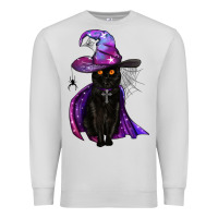 Dove Grey black witch cat Premium Sweatshirt - BundleAndBundleShop