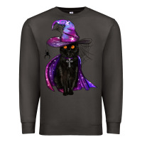 Smoke black witch cat Premium Sweatshirt - BundleAndBundleShop