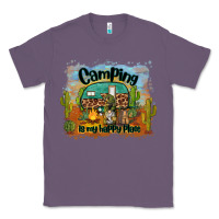 Lavender camping is my happy place Classic Tee - BarkalooDesign