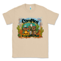 Mushroom camping is my happy place Classic Tee - BarkalooDesign