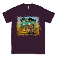 Plum camping is my happy place Classic Tee - BarkalooDesign
