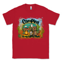 Red camping is my happy place Classic Tee - BarkalooDesign