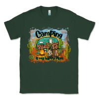 Sports Green camping is my happy place Classic Tee - BarkalooDesign
