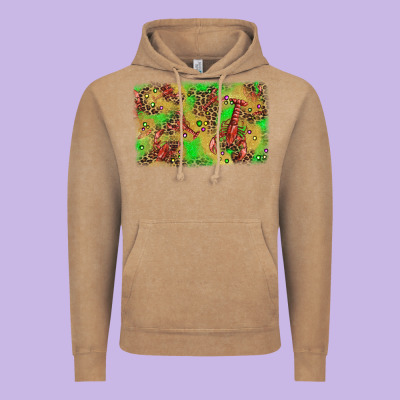 Mardi Gras Crawfish And Glitter Background Vintage Hoodie Designed By Adodesignshop