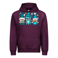 Mauve Wine winter gnomies Urban Hoodie - NancyCooperArtShop