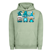 Pigment Oil Green winter gnomies Urban Hoodie - NancyCooperArtShop
