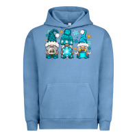 Pigment Pebble Blue winter gnomies Urban Hoodie - NancyCooperArtShop