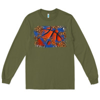 Army Green basketball background Long Sleeve Tee - texasbilliewilder