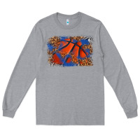Heather Grey basketball background Long Sleeve Tee - texasbilliewilder