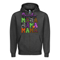 Charcoal Heather Spooky Mama Zipper Hoodie - texasbilliewilder