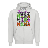Dove Grey Spooky Mama Zipper Hoodie - texasbilliewilder