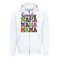 White Spooky Mama Zipper Hoodie - texasbilliewilder