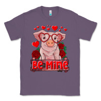 Lavender be mine valentine's day baby pig Classic Tee - RanaPortraitStore