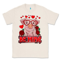 Natural be mine valentine's day baby pig Classic Tee - RanaPortraitStore