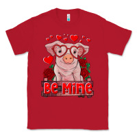 Red be mine valentine's day baby pig Classic Tee - RanaPortraitStore