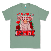 Sage be mine valentine's day baby pig Classic Tee - RanaPortraitStore