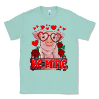 Seafoam be mine valentine's day baby pig Classic Tee - RanaPortraitStore