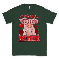 Sports Green be mine valentine's day baby pig Classic Tee - RanaPortraitStore