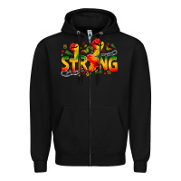 Black strong juneteenth Zipper Hoodie - Zillion Design Studio