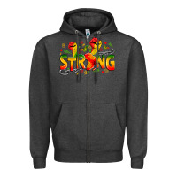 Charcoal Heather strong juneteenth Zipper Hoodie - Zillion Design Studio