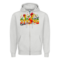 Dove Grey strong juneteenth Zipper Hoodie - Zillion Design Studio