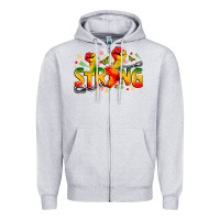 Heather Grey strong juneteenth Zipper Hoodie - Zillion Design Studio
