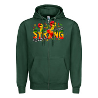 Sports Green strong juneteenth Zipper Hoodie - Zillion Design Studio