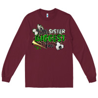 Burgundy little sister biggest fan soccer Long Sleeve Tee - Zillion Design Studio