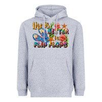 Heather Grey life is better in flip flops summer Heavyweight Hoodie - JahusDesignShop