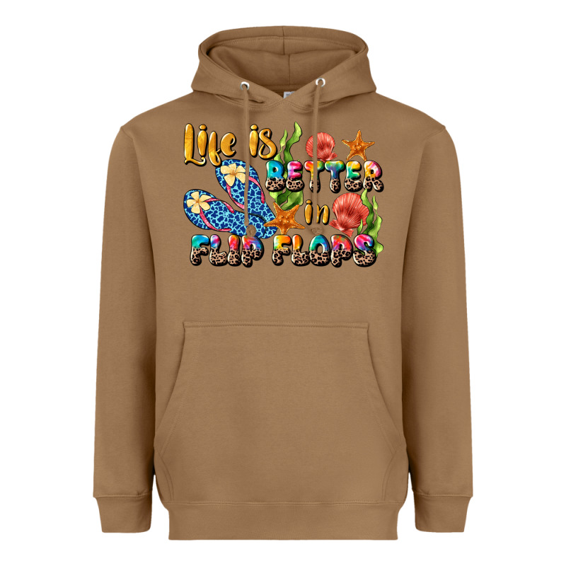 Life Is Better In Flip Flops Summer Heavyweight Hoodie by JahusDesignShop | Teevron