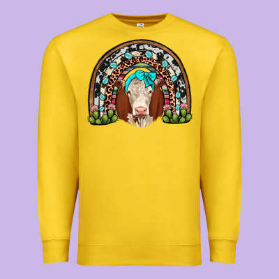 Hereford Rainbow Premium Sweatshirt Designed By Jahusdesignshop