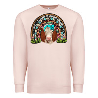 Pale Pink hereford rainbow Premium Sweatshirt - JahusDesignShop