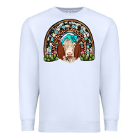White hereford rainbow Premium Sweatshirt - JahusDesignShop