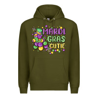 Army Green mardi gras cutie Premium Hoodie - MaliasSmallBusiness