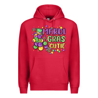 Cardinal mardi gras cutie Premium Hoodie - MaliasSmallBusiness
