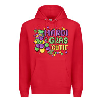 Red mardi gras cutie Premium Hoodie - MaliasSmallBusiness