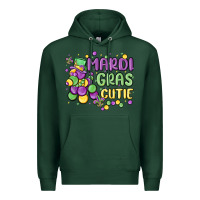 Sports Green mardi gras cutie Premium Hoodie - MaliasSmallBusiness